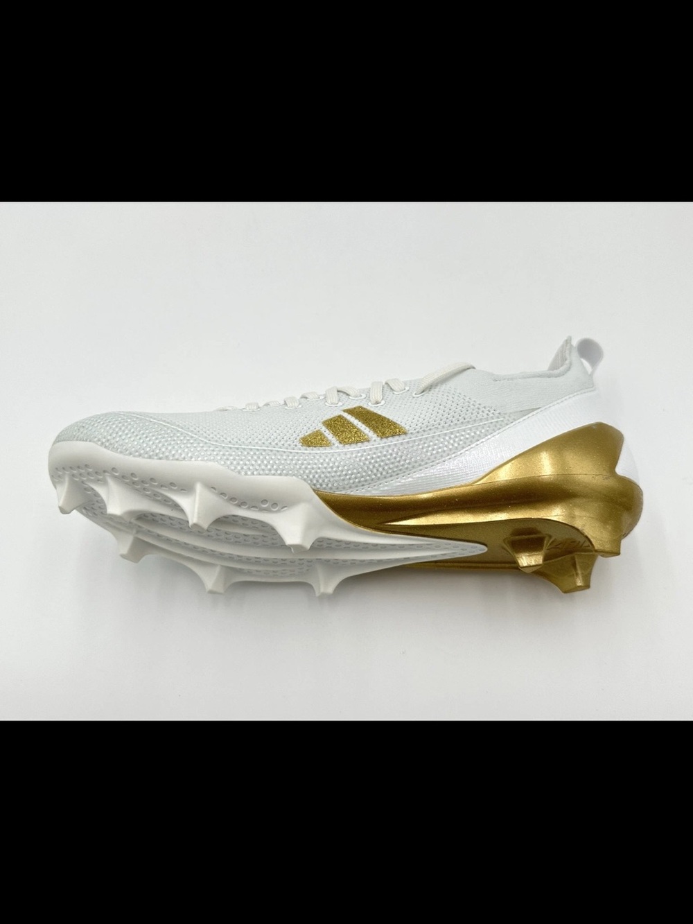 ADIDAS cleats White & Gold Adizero Football Cleats - Picture 3 of 10